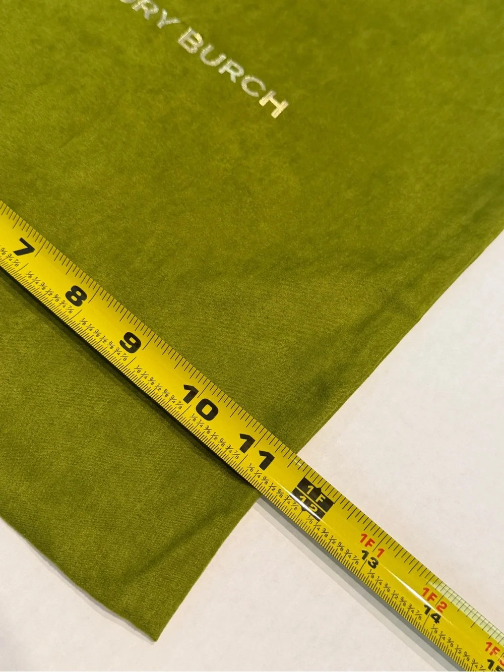 Tory Burch Olive Green Drawstring Dust Bag 12x15 Shoes/Purse